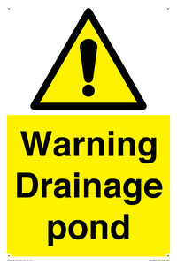Warning Drainage pond